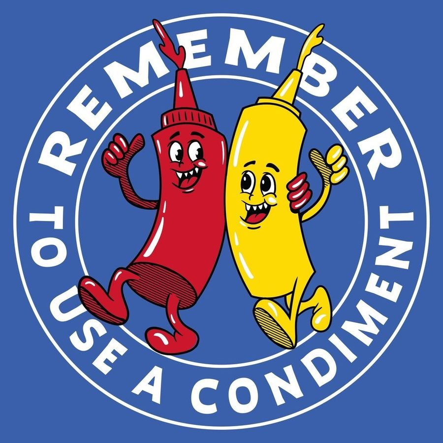 Use A Condiment T-Shirt - Royal