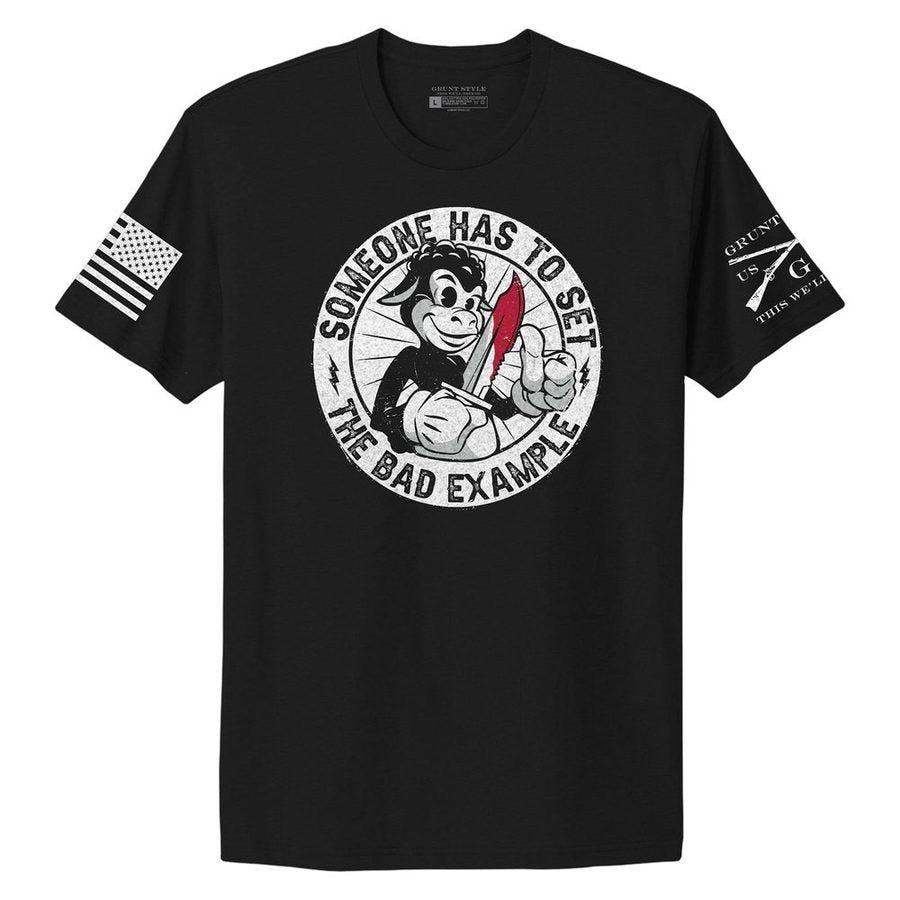 Women's Bad Example Boyfriend Fit T-Shirt - Black