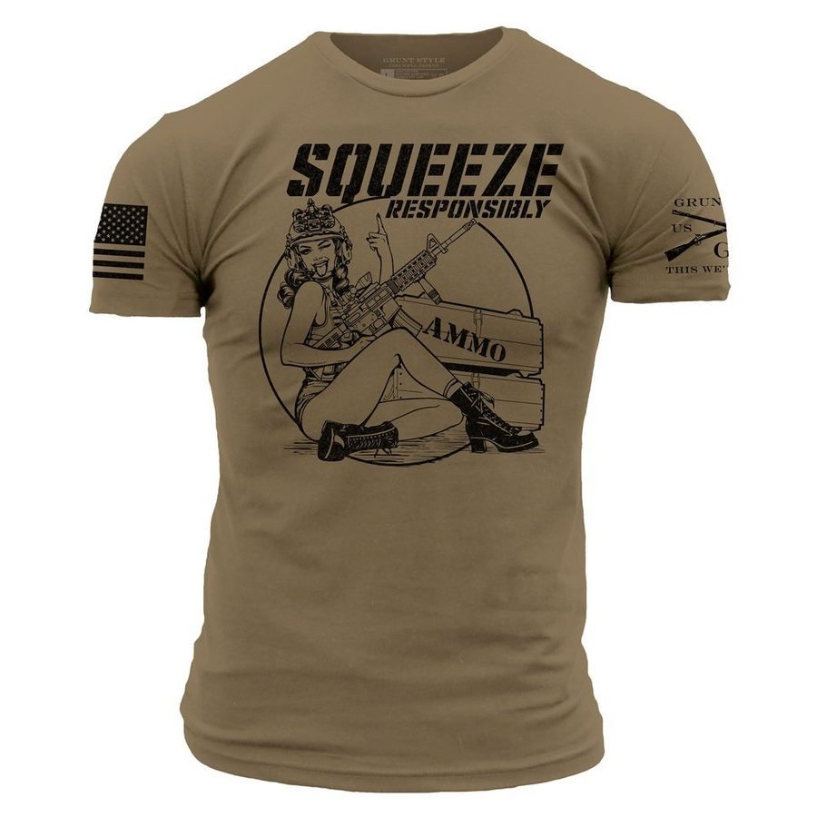 Squeeze Responsibly T-Shirt - Combat Green
