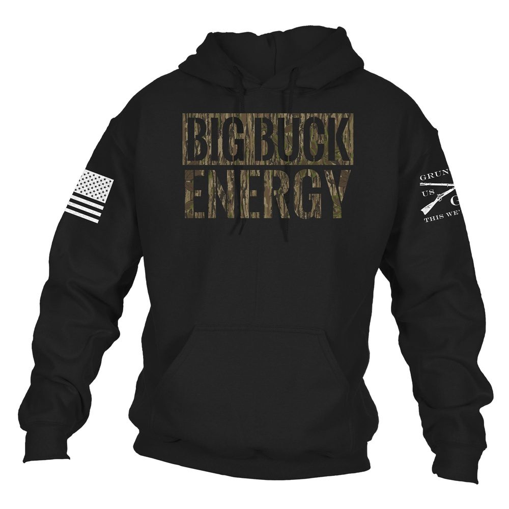 Realtree Brown-Leaf® Big Buck Energy Hoodie - Black