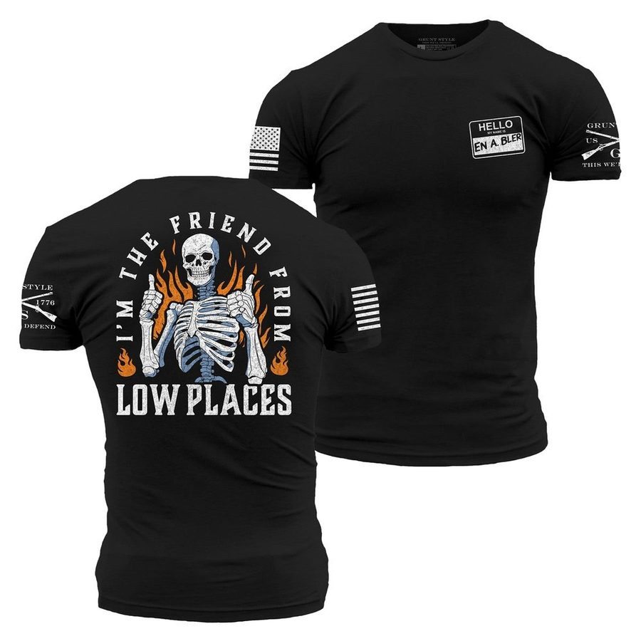 Friend From Low Places T-Shirt - Black