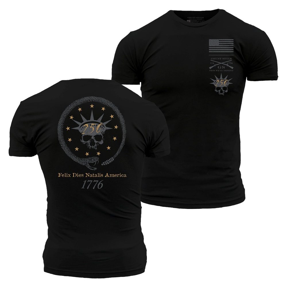 Happy Birthday America T-Shirt - Black