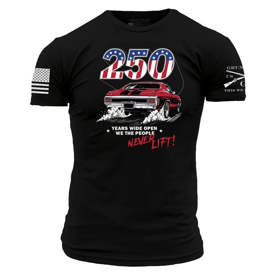 250 Years Wide Open T-Shirt - Black