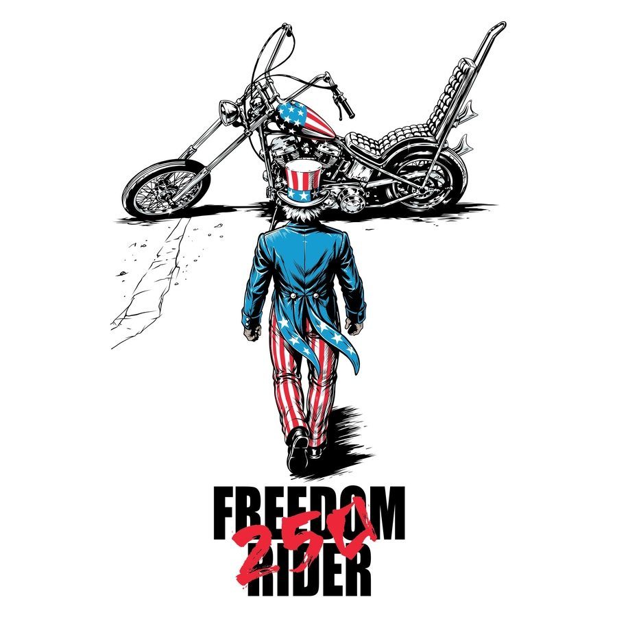 250 Freedom Rider T-Shirt - White