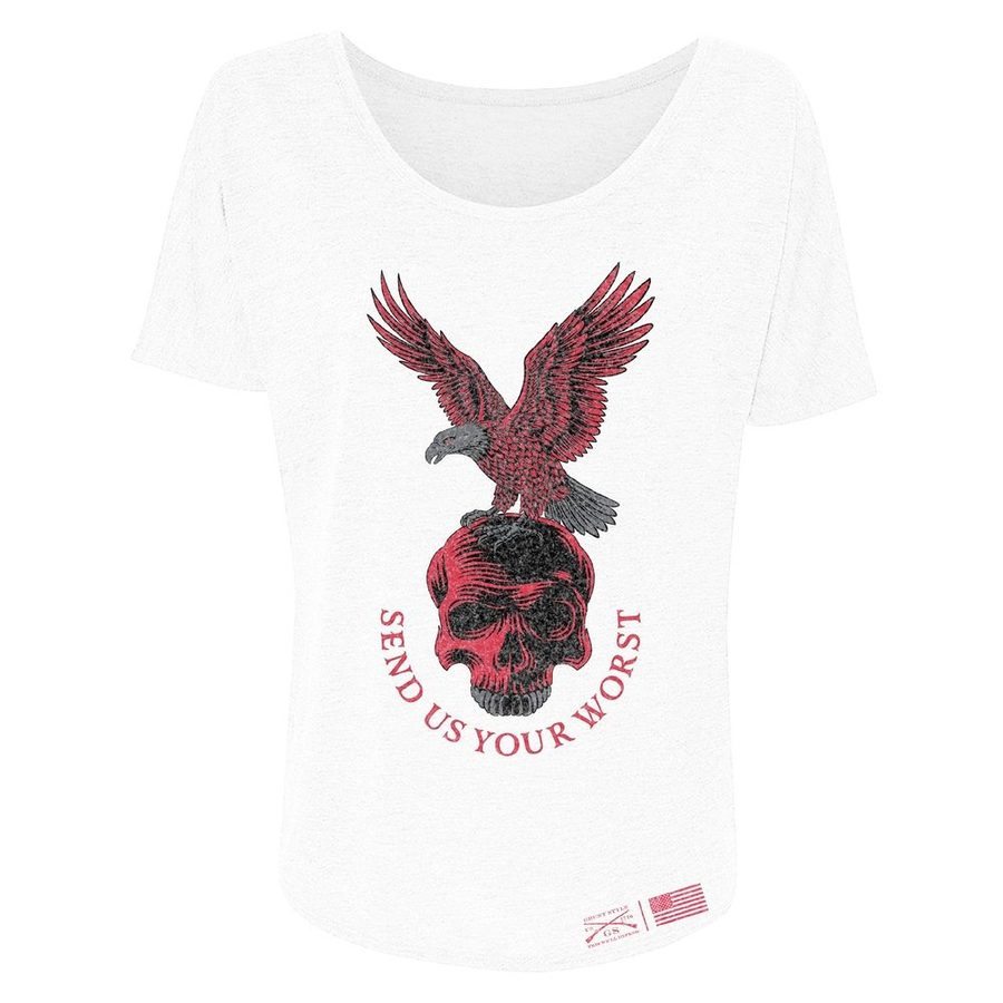 Women's Send Us Your Worst Slouchy T-Shirt - White
