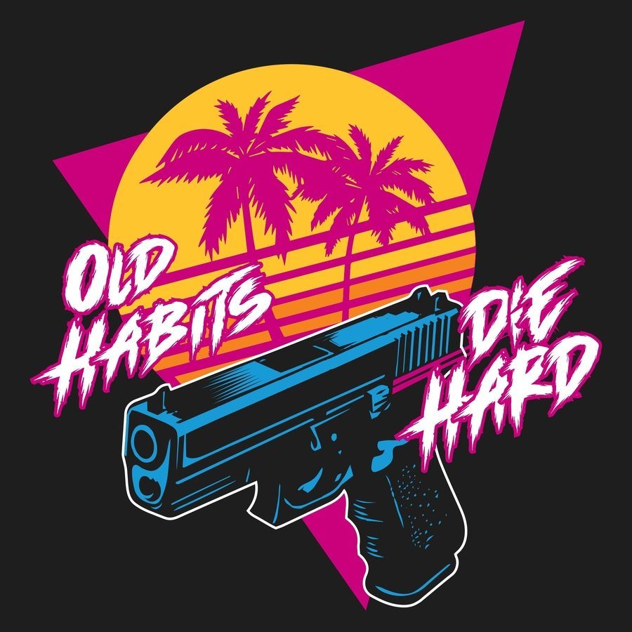 Women's Old Habits Die Hard Flowy Tank - Black