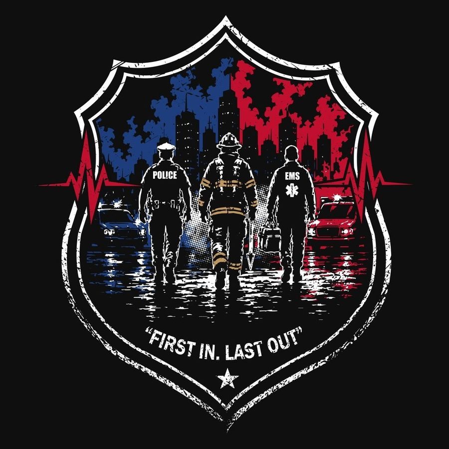 First In, Last Out T-Shirt - Black