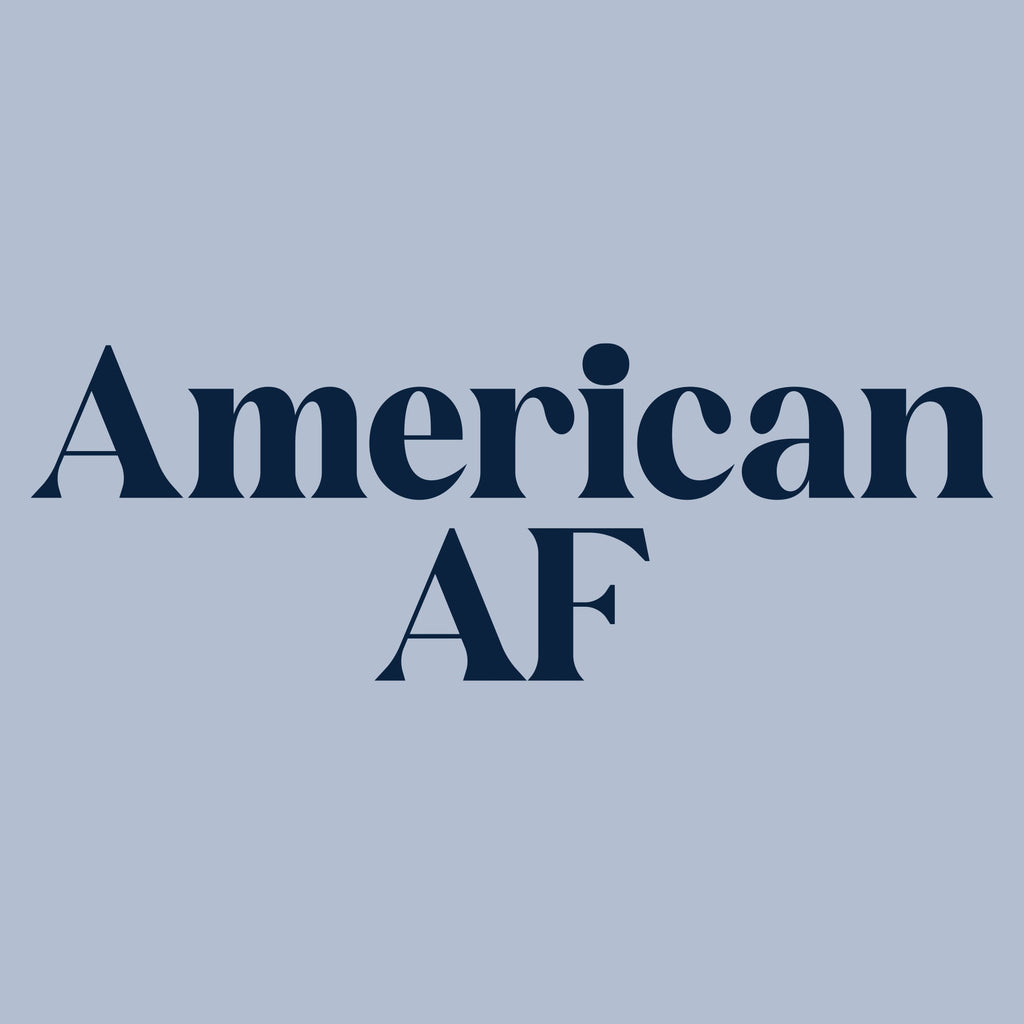 Women's American AF Flowy Tank - Stonewash Denim