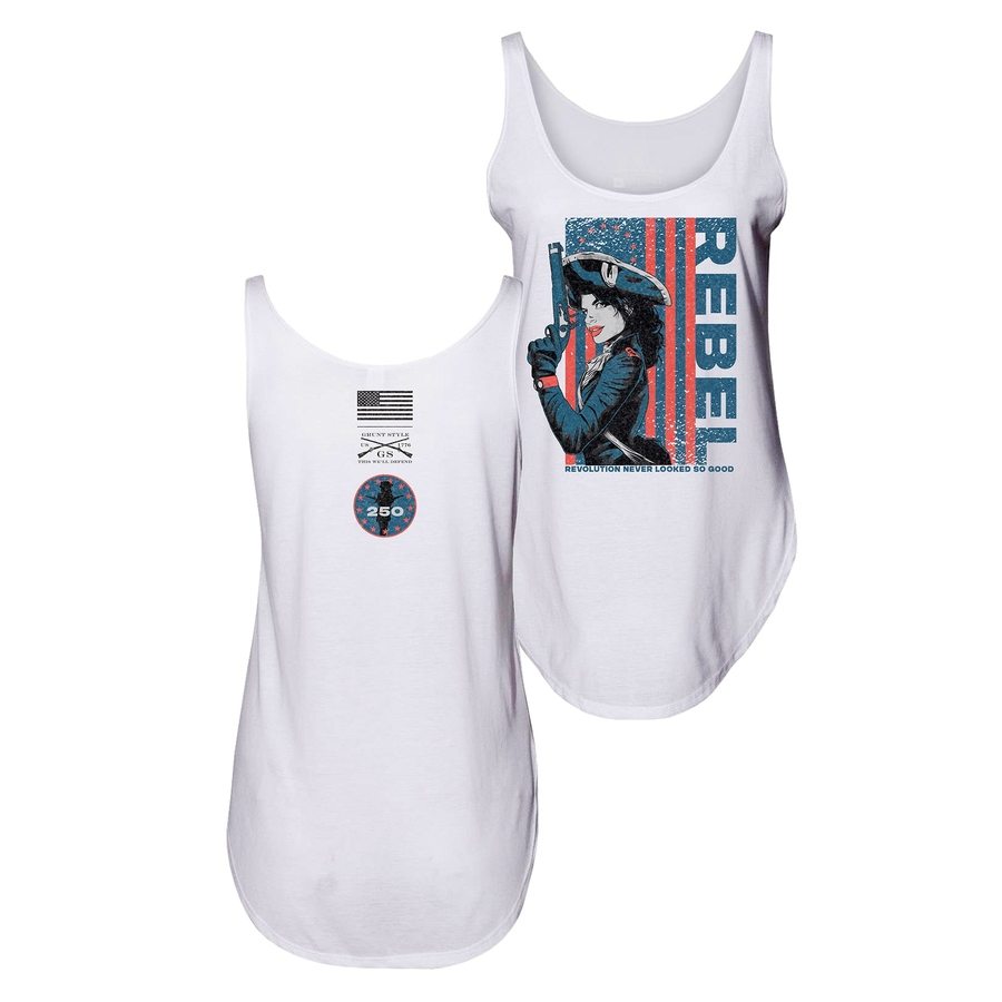 Women's Rebel Flowy Tank - White
