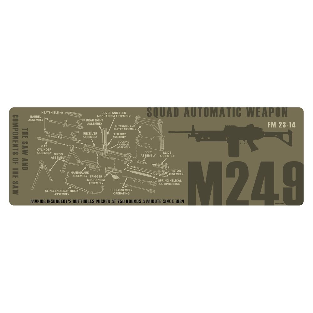M249 Gun Cleaning Mat 36"x12"