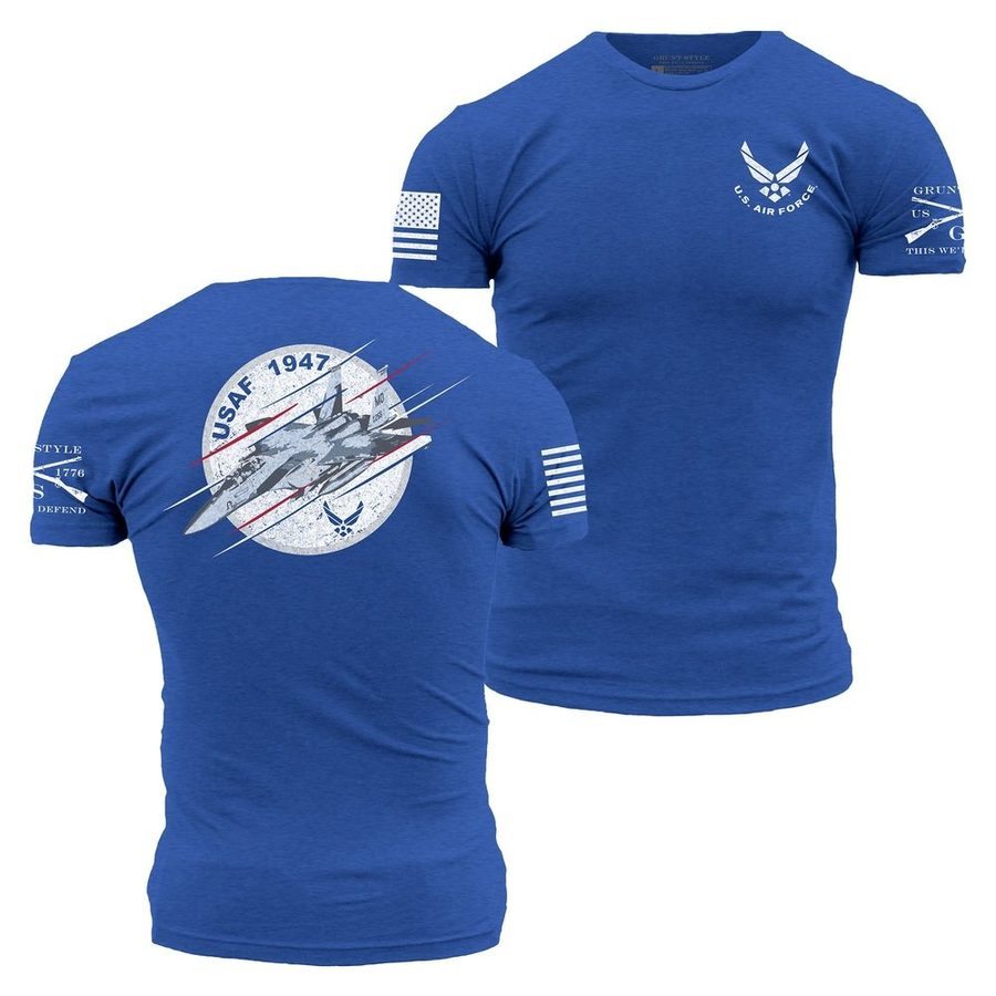 USAF - F-15 Fury T-Shirt - Royal