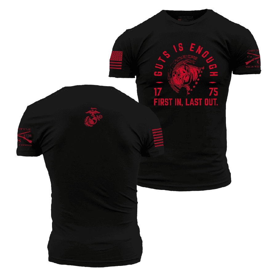 USMC - First In T-Shirt - Black