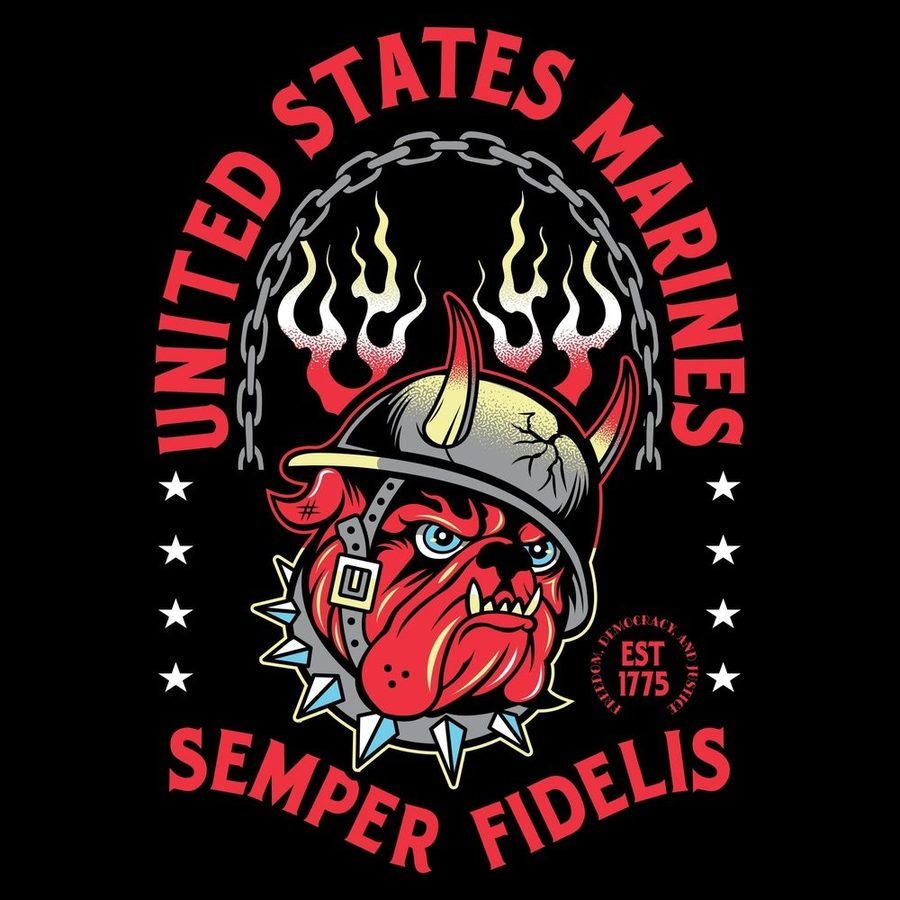 USMC - Semper Fidelis T-Shirt - Black