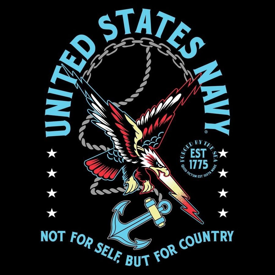 USN - For Country T-Shirt - Black