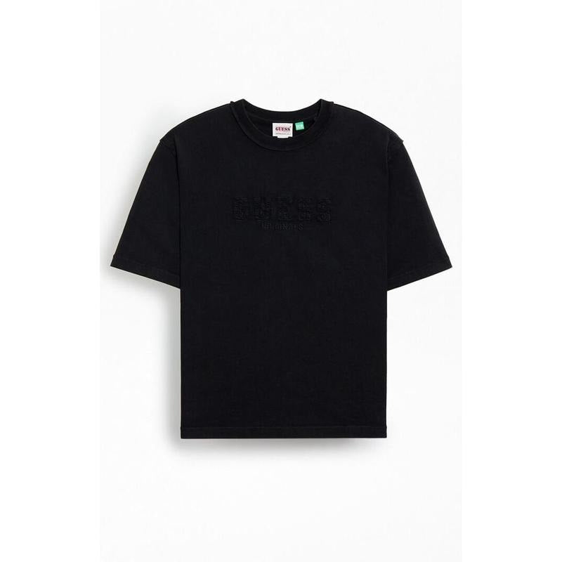GUESS Originals Black Applique Boxy Shirt Hoodie Sweatshirt