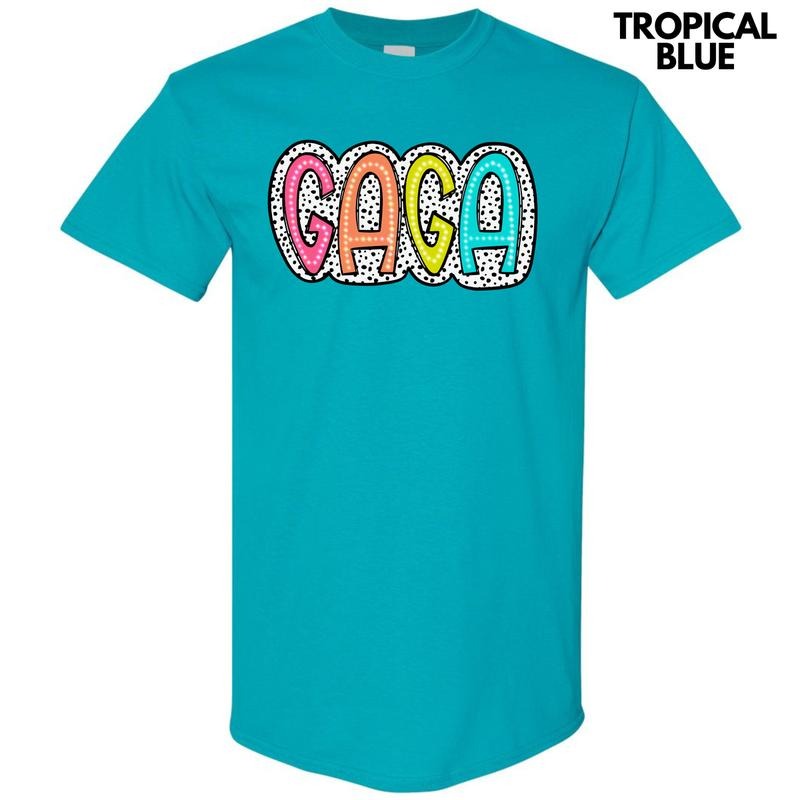 Gaga Neon Spotted Gildan Short Sleeve T-Shirt 'NLB' Hoodie, Sweatshirt | PrintMintTees.com
