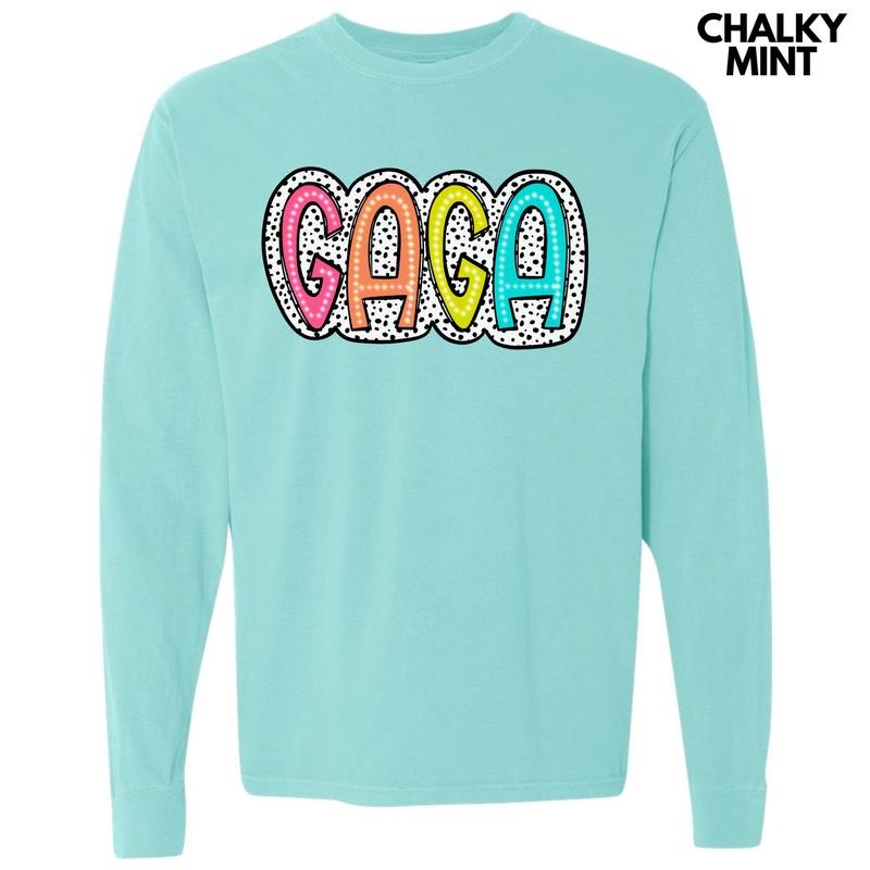 Gaga Neon Spotted Long Sleeve Comfort Colors T-Shirt 'NLB' Hoodie Sweatshirt | PrintMintTees.com