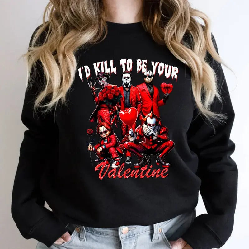 Galentine's Gang Shirt, Valentinesday Movies Shirt, VLT Graphic Tee style 04 Hoodie Sweatshirt | PrintMintTees.com