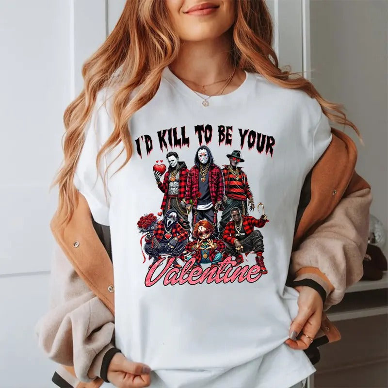 Galentine's Gang Shirt, Valentinesday Movies Shirt, VLT Graphic Tee style 06 Hoodie Sweatshirt | PrintMintTees.com