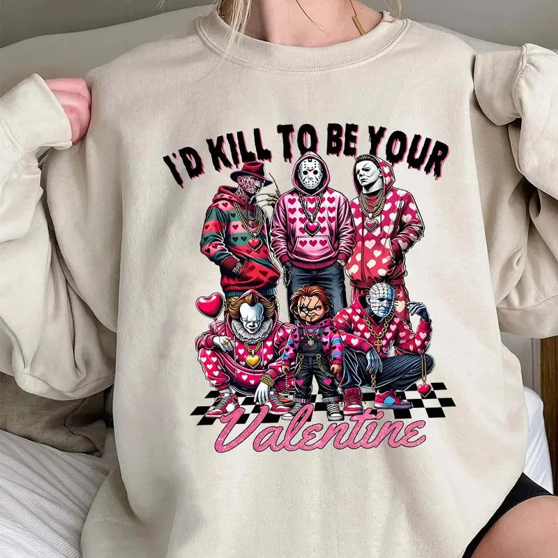 Galentine's Gang Shirt, Valentinesday Movies Shirt, VLT Graphic Tee style 10 Hoodie Sweatshirt | PrintMintTees.com