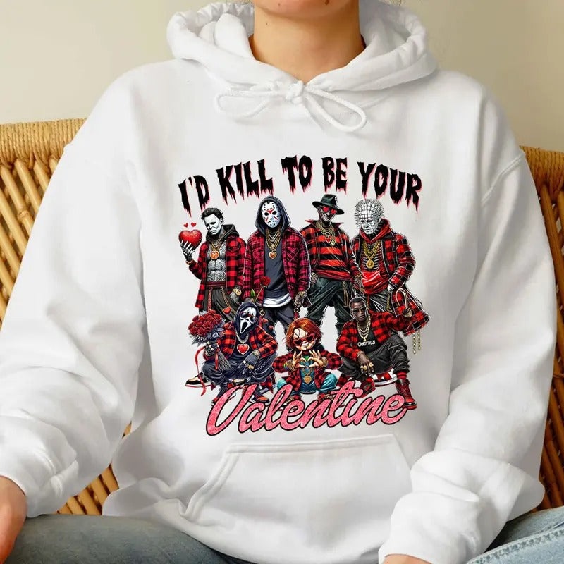 Galentine's Gang Shirt, Valentinesday Movies Shirt, VLT Graphic Tee style 11 Hoodie Sweatshirt | PrintMintTees.com