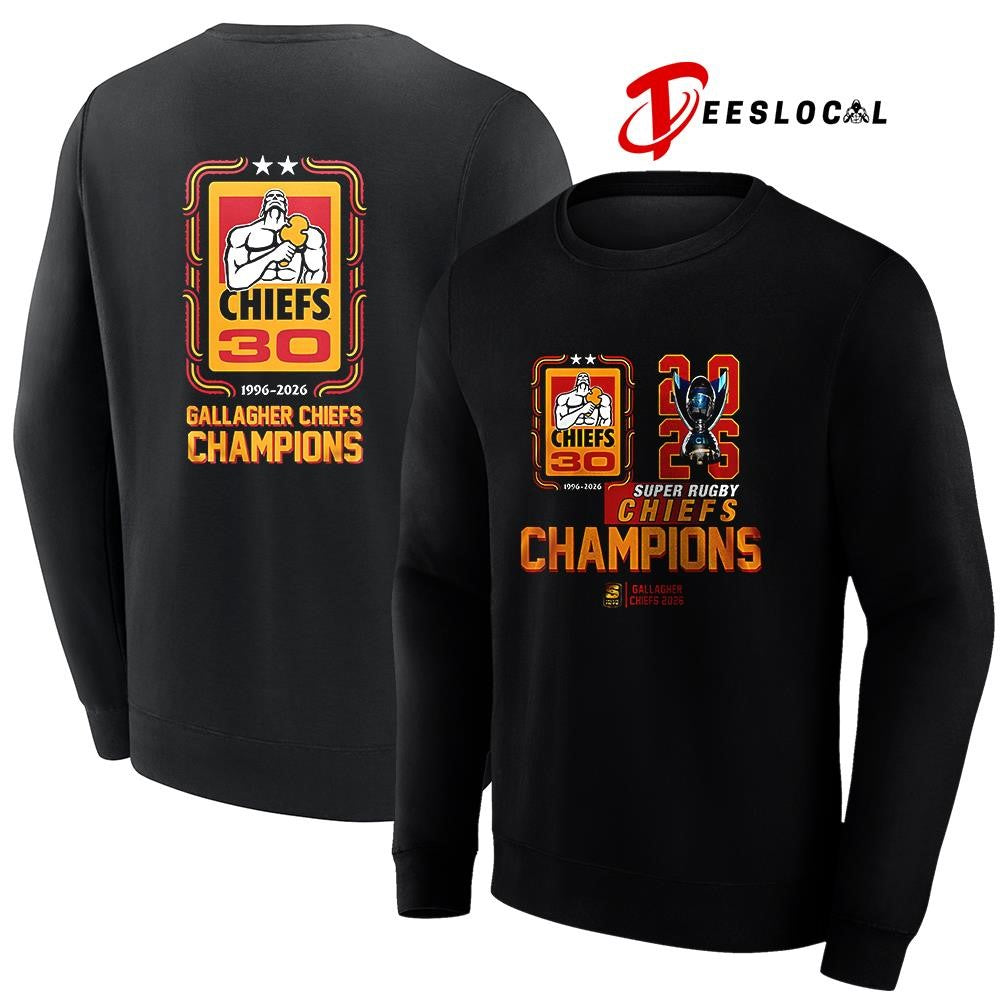 Gallagher Chiefs Super Rugby Pacific champions graphic shirt