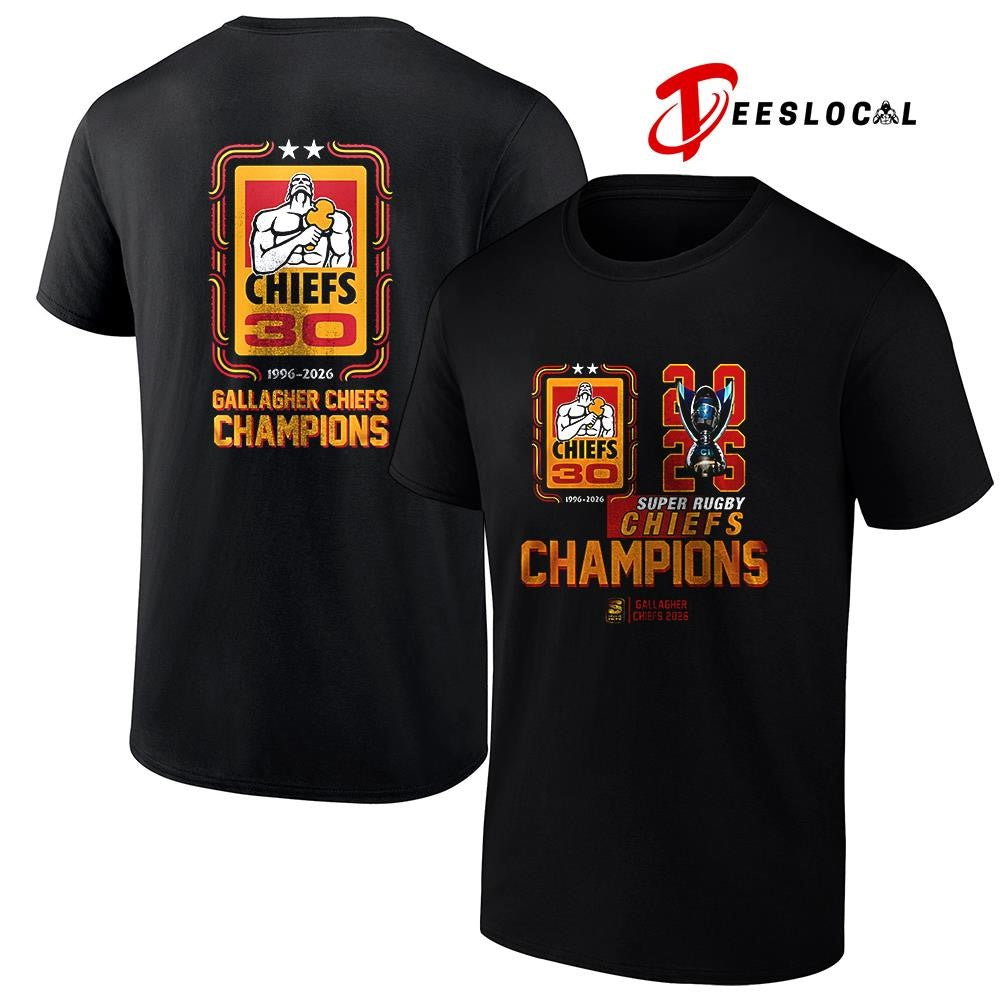 Gallagher Chiefs Super Rugby Pacific champions graphic shirt