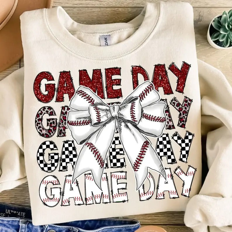 Game Day Baseball Bow , Coquette Baseball , Game Day , Baseball Mom , Baseball Season , Sports , Baseball Shirt...