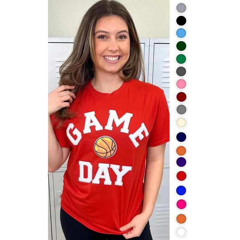 Game Day Sparkle Basketball Adult T-Shirt Hoodie Sweatshirt | PrintMintTees.com