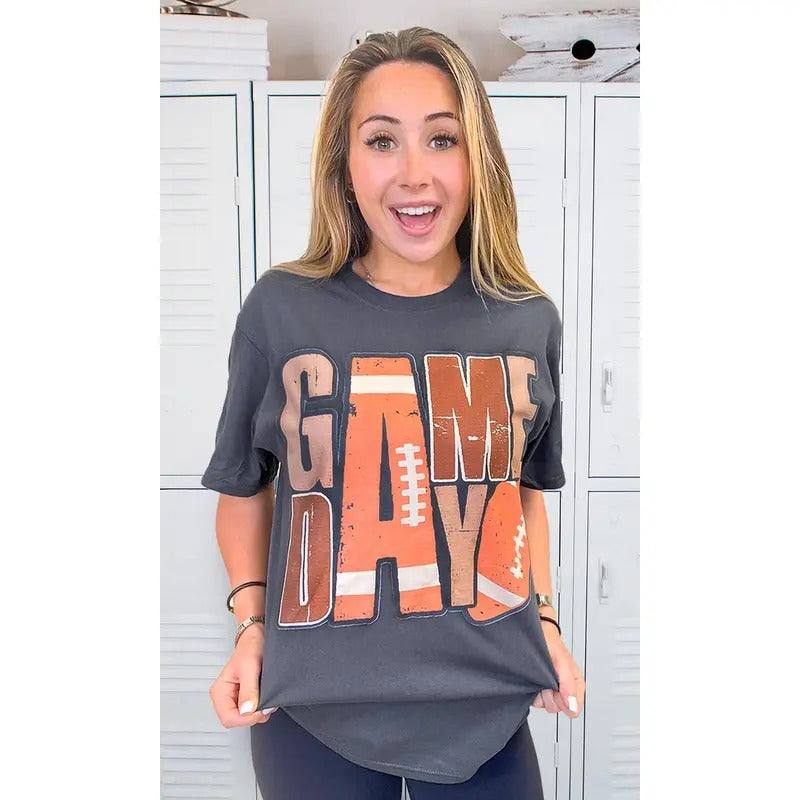Game Day Stacked Football Shirt Hoodie Sweatshirt | PrintMintTees.com