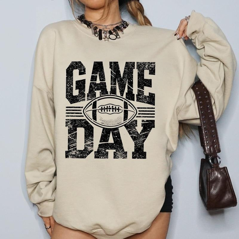 Game Day, Varsity, Football, Sports, Big Game, Touchdown, Tailgate Party Sweatshirt, Women's Crew Neck, Crewneck...