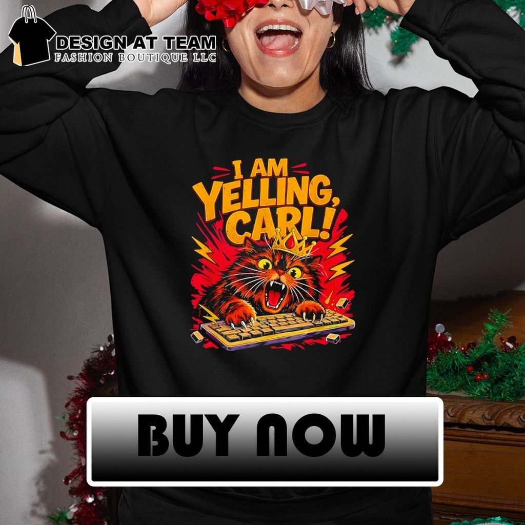 Gamer Cat Meme I Am Yelling Carl Funny Dungeon Crawler shirt