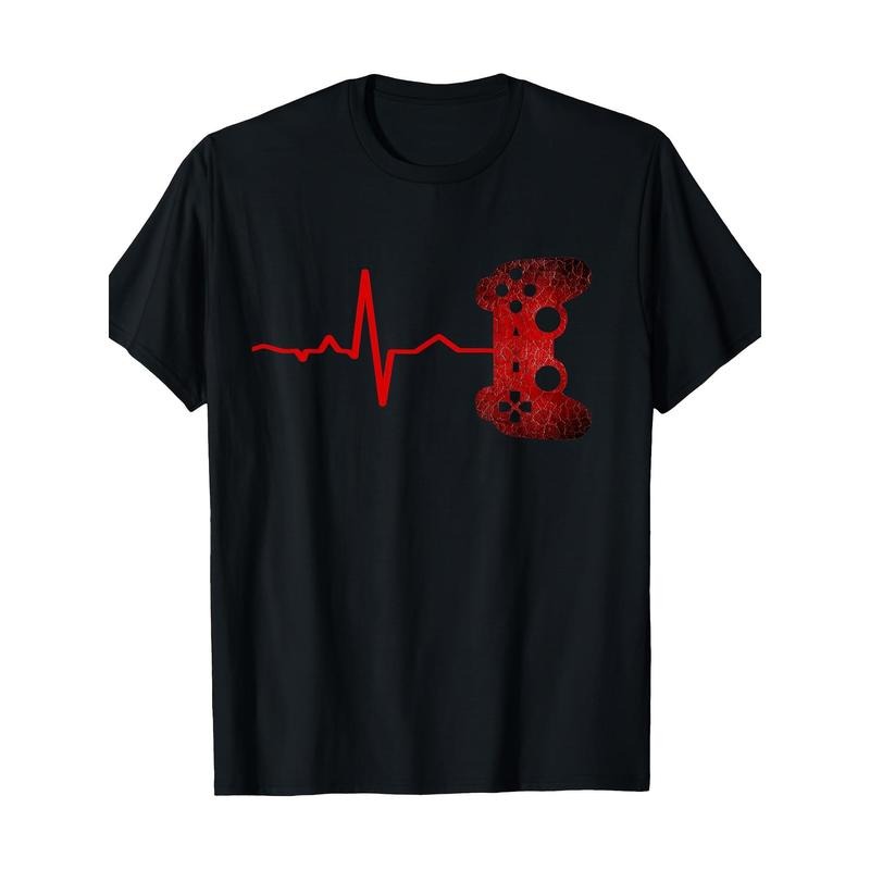 Gamer Heartbeat Video Games Gaming Boys Teens Men T-Shirt - made in usa Hoodie Sweatshirt | PrintMintTees.com