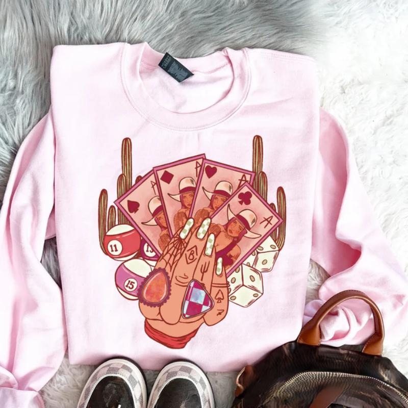 Games we Play Crew Sweatshirt, Graphic Crewneck shirt, cowgirl outfits, western clothing, western tops outfits women,...
