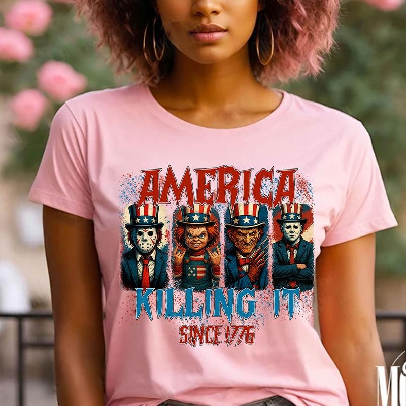 Gangster Killer America Shirt, America Killin It Since 1776 Shirt, 4th Of July , Fourth Of July Tee, Killer Independence...