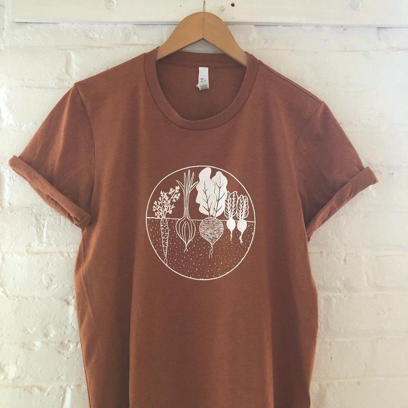 Garden T-Shirt, Vegetable Shirt, Screen Print Shirt, Soft Style Tee Hoodie Sweatshirt | PrintMintTees.com