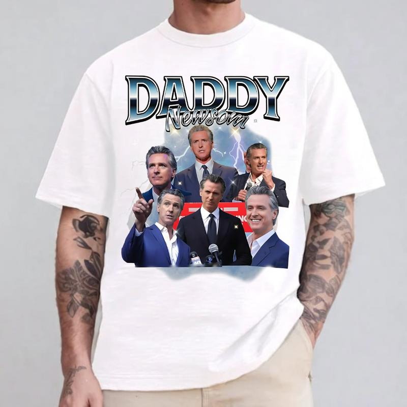 Gavin Newsom for President 2028 Save Democracy Shirt, Graphic Tee for Political Fans, Fashion Cotton Streetwear, For Men...