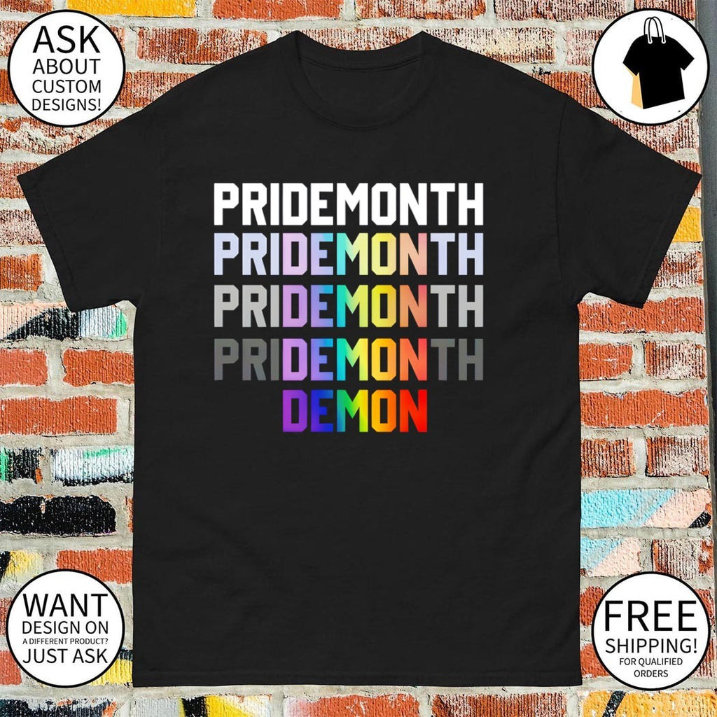 Gay Pride Month Demon repeat shirt