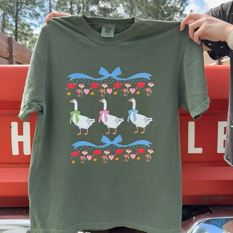 Geese Coquette Cottage Shirt Hoodie Sweatshirt | PrintMintTees.com