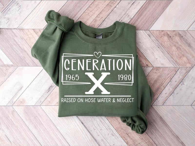 Gen X Colors TShirt, Generation X T-Shirt, Gen X TShirt, Generation X Shirt, Raised on Hose Water and Neglect Shirt,...