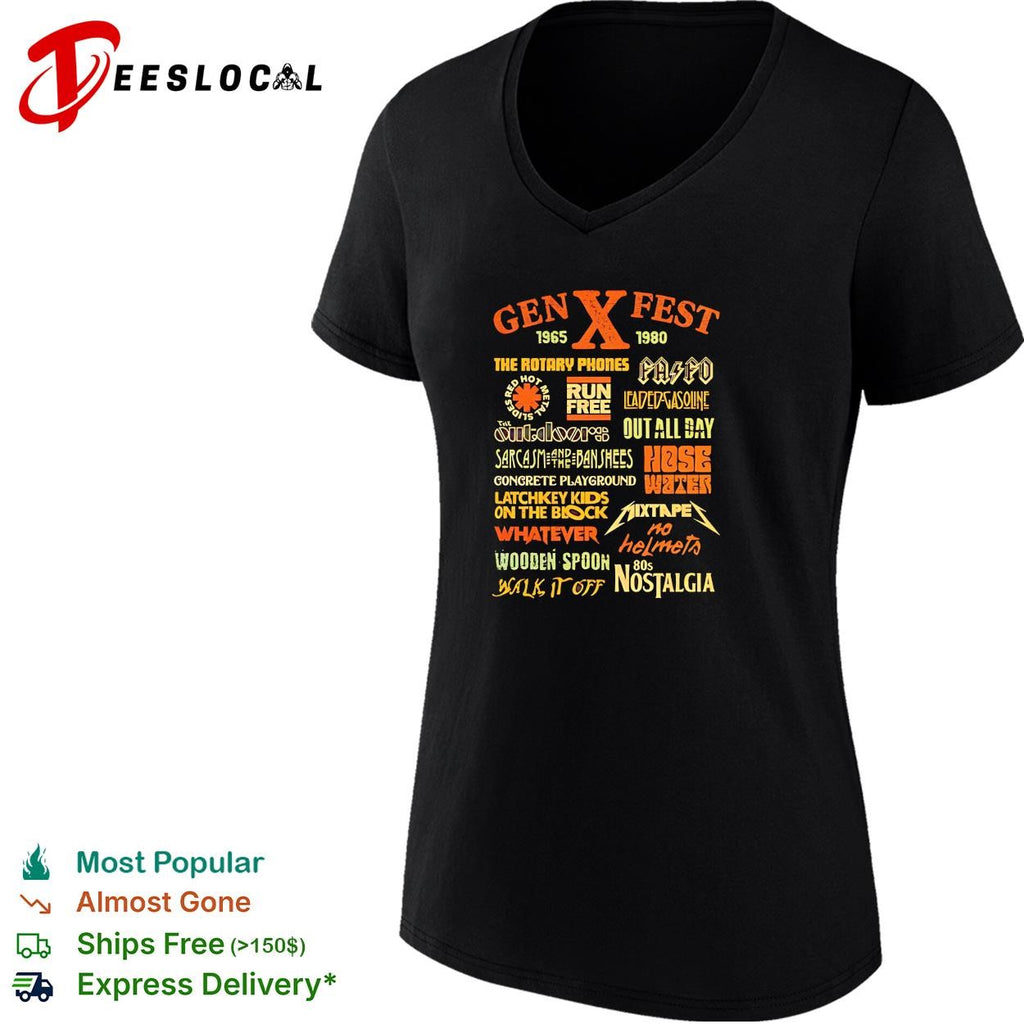 Gen X fest 1965 1980 nostalgia list shirt