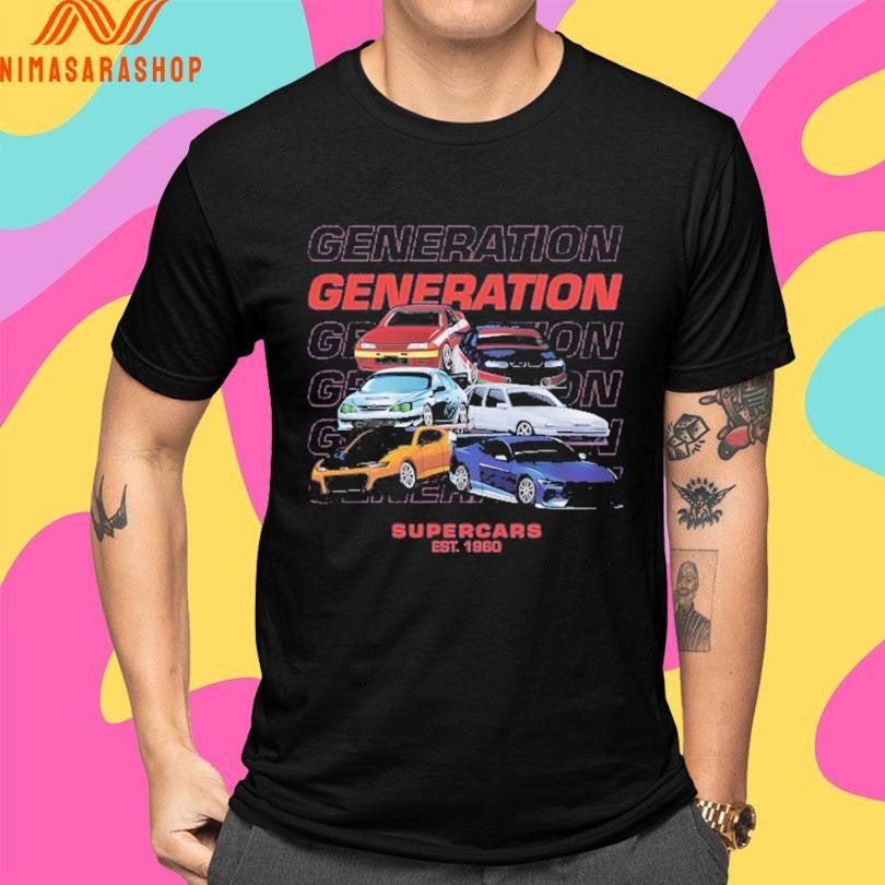 Generation Supercars Est 1960 Shirts