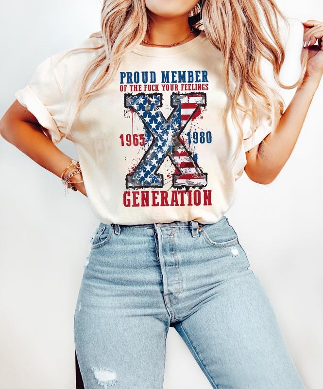 Generation X 4th Of July Shirt, Generation X Shirt, 4th Of July Shirt, Proud Member Generation Shirt, American Flag...
