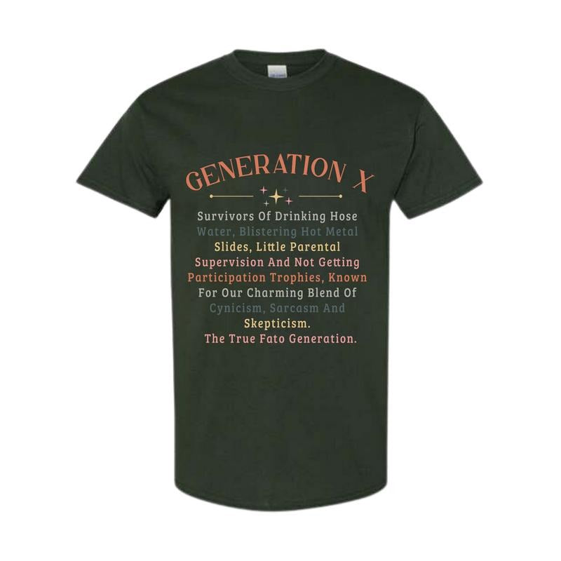 Generation X Raised On Hose Water Shirt, Generation X Womenswear Top, Full Color, Full Size Comfort Cotton Hoodie Sweatshirt