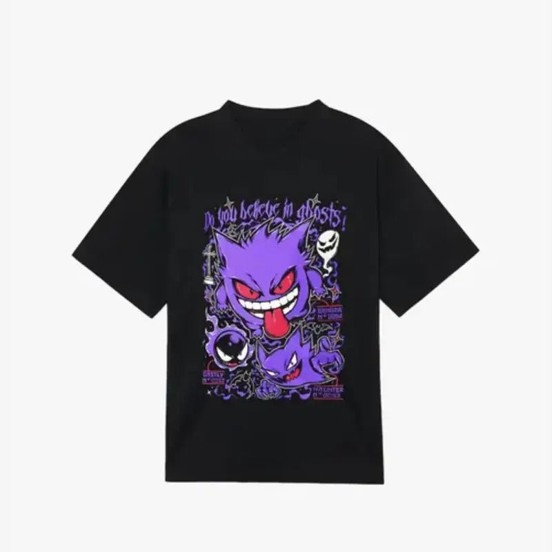 Gengar Ghastly T-Shirt, Ghost Type element Silhouette, Video Game T-Shirt, Japanese Anime, Birthday Gift Hoodie, Sweatshirt