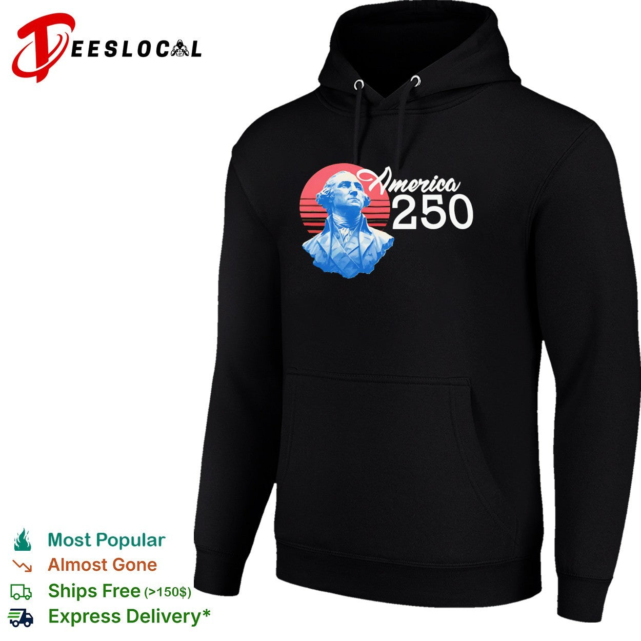 George Washington America 250 sunset shirt