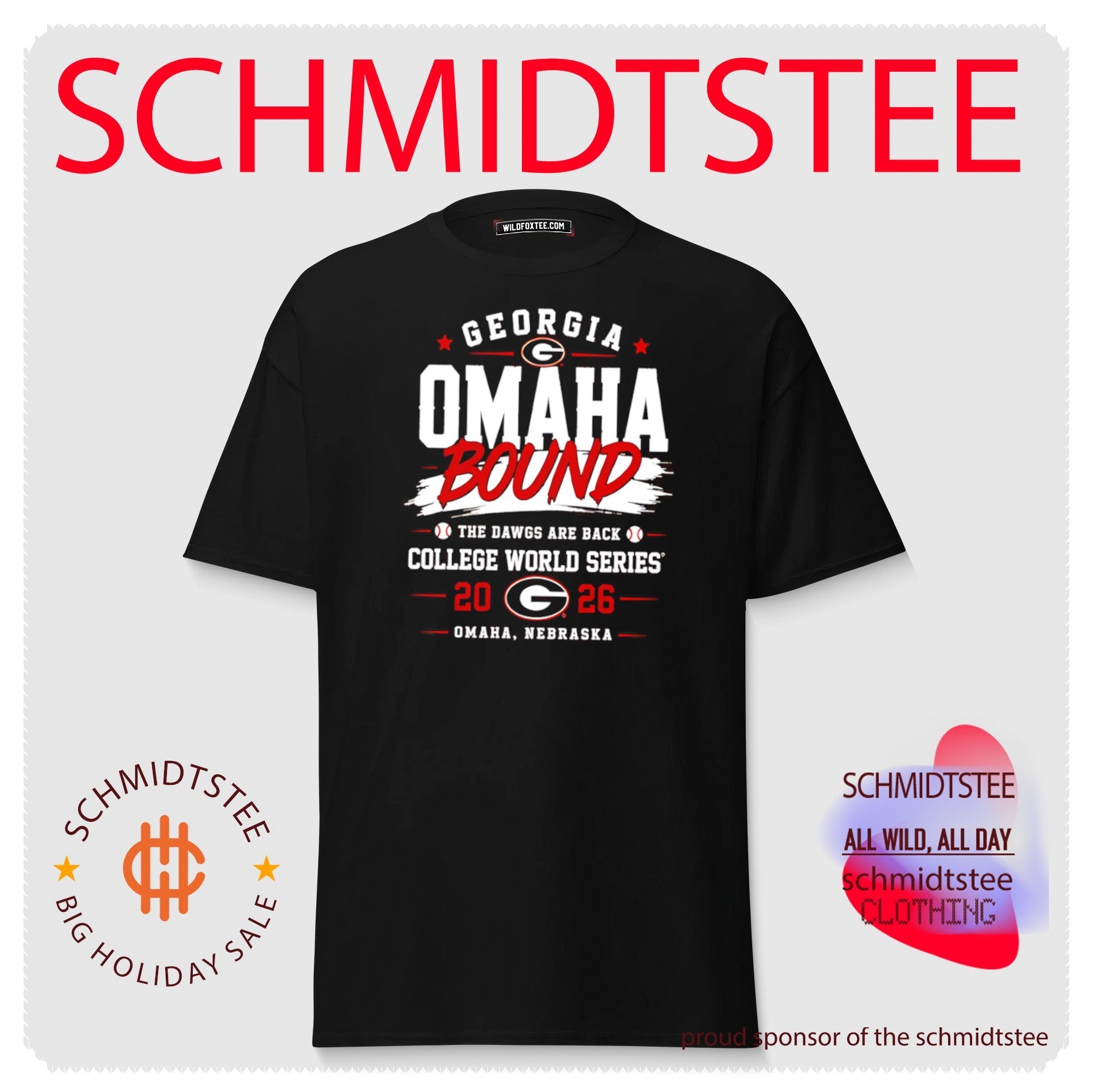 Georgia Bulldogs Back to Omaha 2026 NCAA Baseball Men’s College World Series shirt