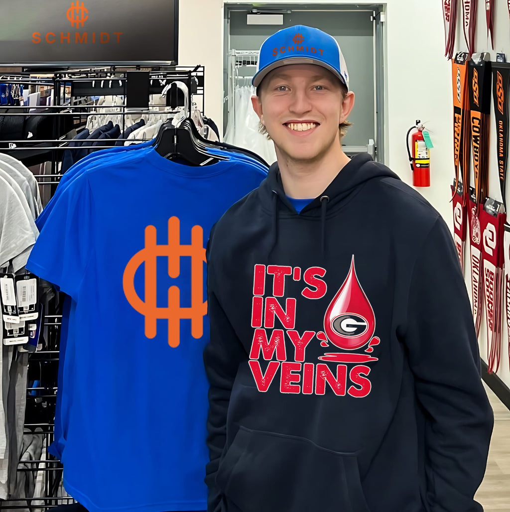 Georgia Bulldogs it’s in my veins blood graphic shirt