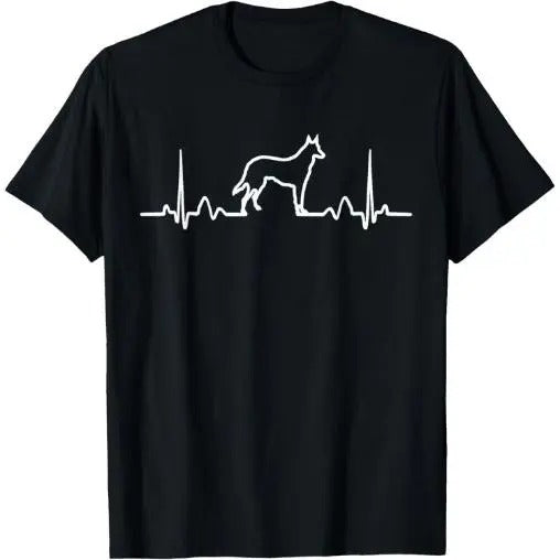 German Shepherd Dog Heartbeat Funny Dog Gift Tee Shirt T-Shirt  Made in USA Hoodie Sweatshirt | PrintMintTees.com