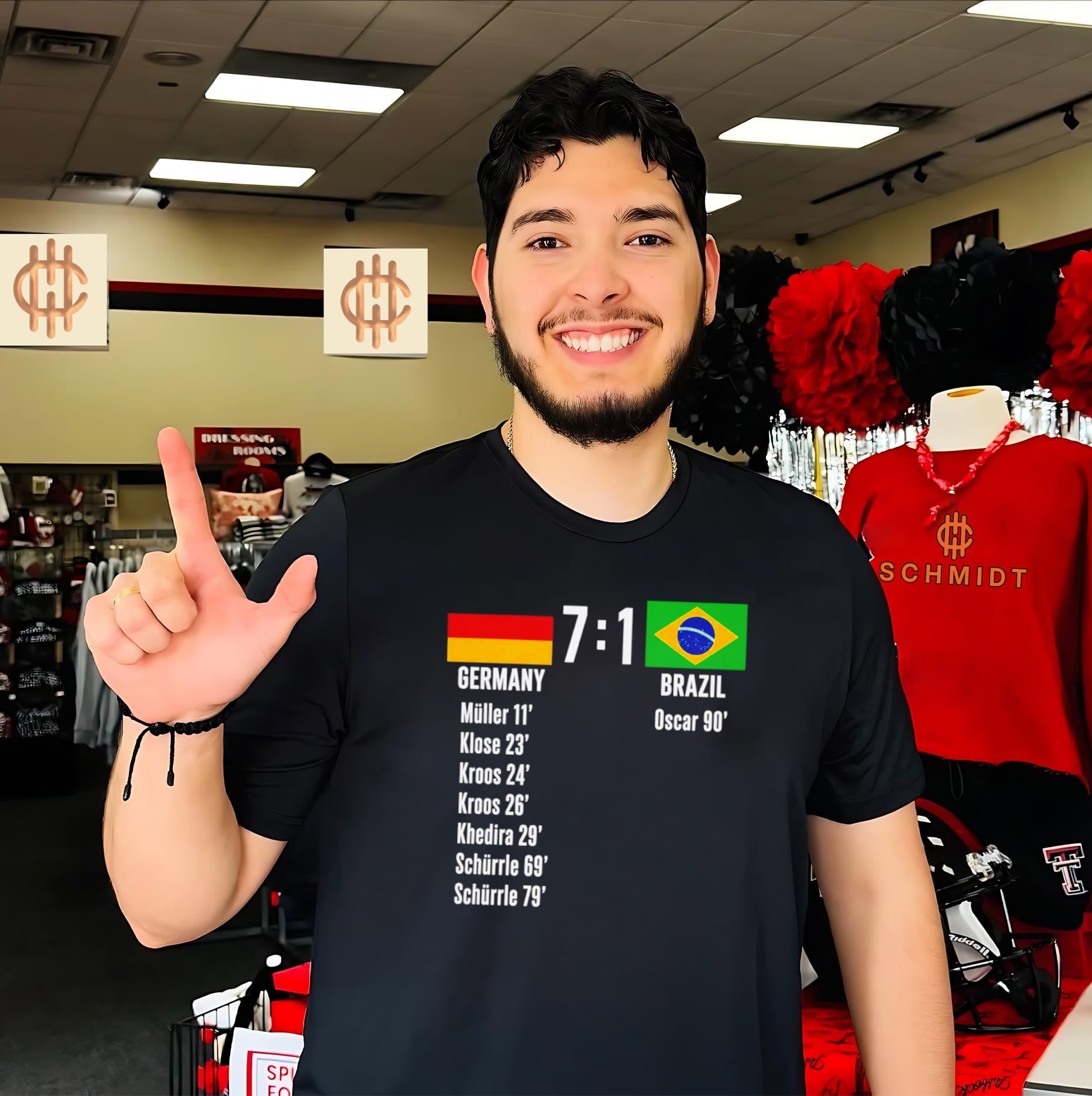 Germany Vs Brazil 7 1 player name score shirt